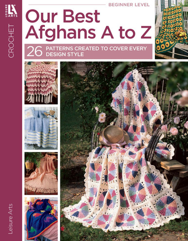 10 crochet Afghan book patterns sampler classic leaflets instruction  Leisure Art