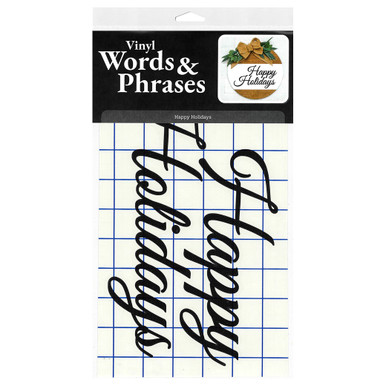 Leisure Arts Home Décor Vinyl Words Phrases Happy Holidays 5.75