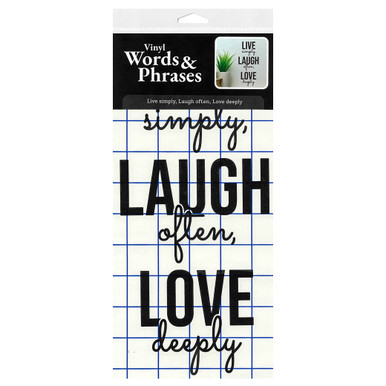 Leisure Arts Home DÃ©cor Vinyl Words Phrases Live Simply Laugh
