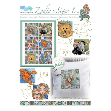Lindners Cross Stitch Chart Zodiac Signs 1 ePattern - Leisure Arts