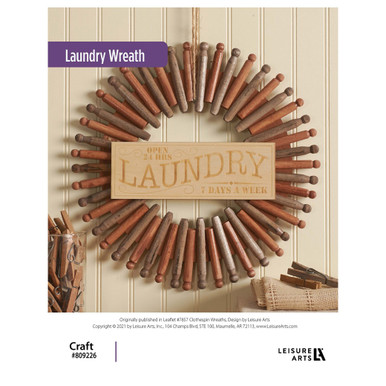 Leisure Arts Clothespin Wreaths Laundry ePattern - Leisure Arts