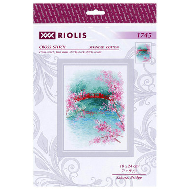 Riolis Cross Stitch Kit Sakura Bridge - Leisure Arts