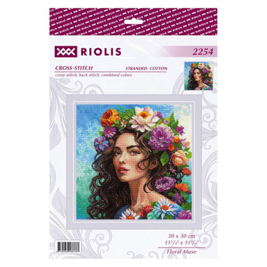 Riolis Cross Stitch Kit Floral Muse - Leisure Arts