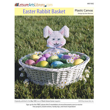 Leisure Arts Easter Rabbit Basket Embellishment Plastic Canvas