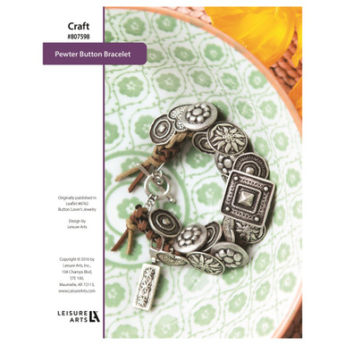 Leisure Arts ePattern Pewter Button Bracelet - Leisure Arts