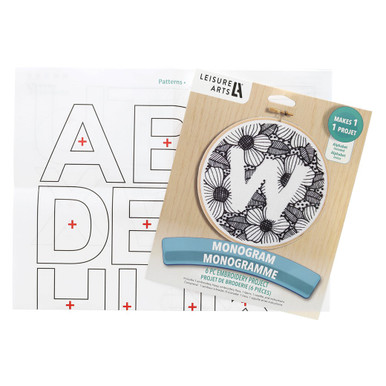 Leisure Arts Embroidery Kit 6 inch Monogram - Leisure Arts