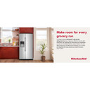 Kitchenaid® 20.8 Cu. Ft. Counter-Depth Side-by-Side Refrigerator with Exterior Ice and Water Dispenser in PrintShield™ Finish KRSC536RPS