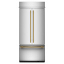 Kitchenaid® 20.8 Cu. Ft. 36" Built-In French Door Bottom Mount Refrigerator with Platinum Interior KBFN536SPS