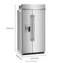 Kitchenaid® 25.1 Cu. Ft. 42" Built-In Side-by-Side Refrigerator features Exterior Water and Ice Dispenser with Measured Fill KBSD742SPS