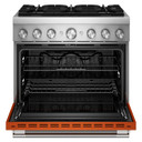 Kitchenaid® 36-Inch 6 Burner Commercial-Style Dual Fuel Range with No Preheat Air Fry Mode KFDS936SSC