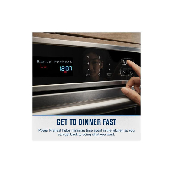 Maytag® 27-inch Double Wall Oven with Air Fry and Basket - 8.6 cu. ft. MOED6027LZ