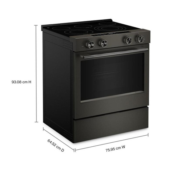 Kitchenaid® 5.3 Cu. Ft. Slide-in Electric Range with Two Even-Heat™ Hyper Elements and Convection Cooking Modes YKSES530SBE