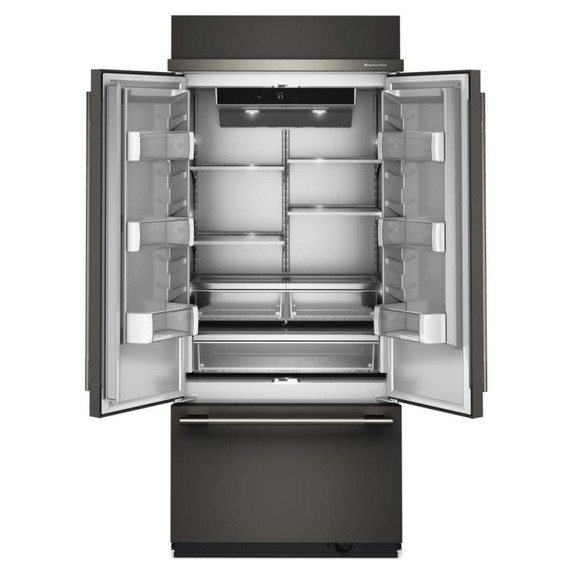 Kitchenaid® 20.8 Cu. Ft. 36" Built-In French Door Bottom Mount Refrigerator with Platinum Interior KBFN536SBE