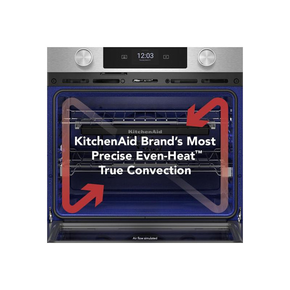 Kitchenaid® 30-inch Smart Electric Single Wall Oven with Assisted Cooking Modes - White KOES730SWH