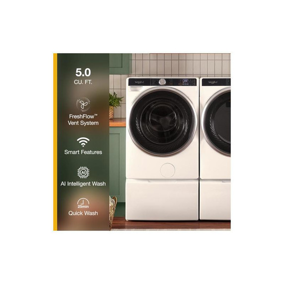 Whirlpool® 5.8 cu. ft. I.E.C. Smart Front Load ENERGY STAR® Certified Washer with FreshFlow™ Vent System and Intelligent Wash WFW6720RW