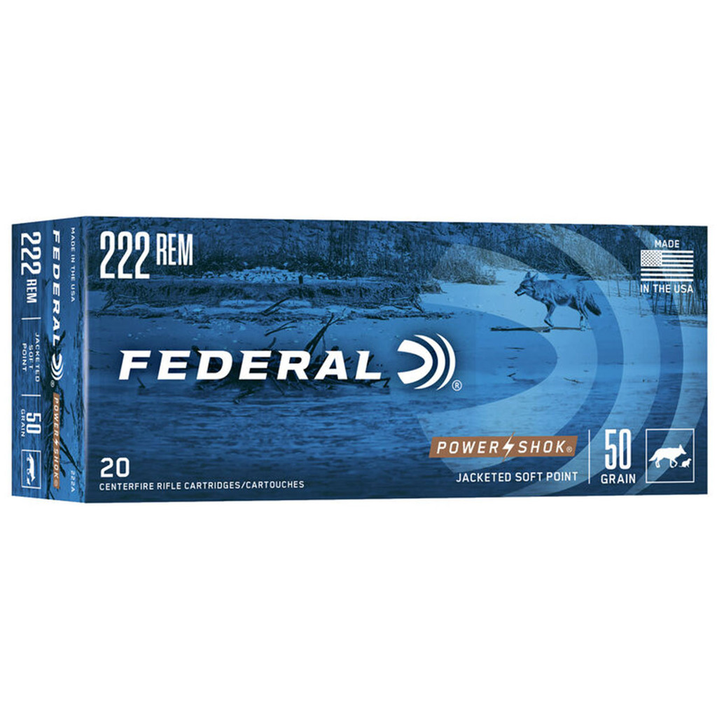 Federal 222 Rem Power Shok Bullets