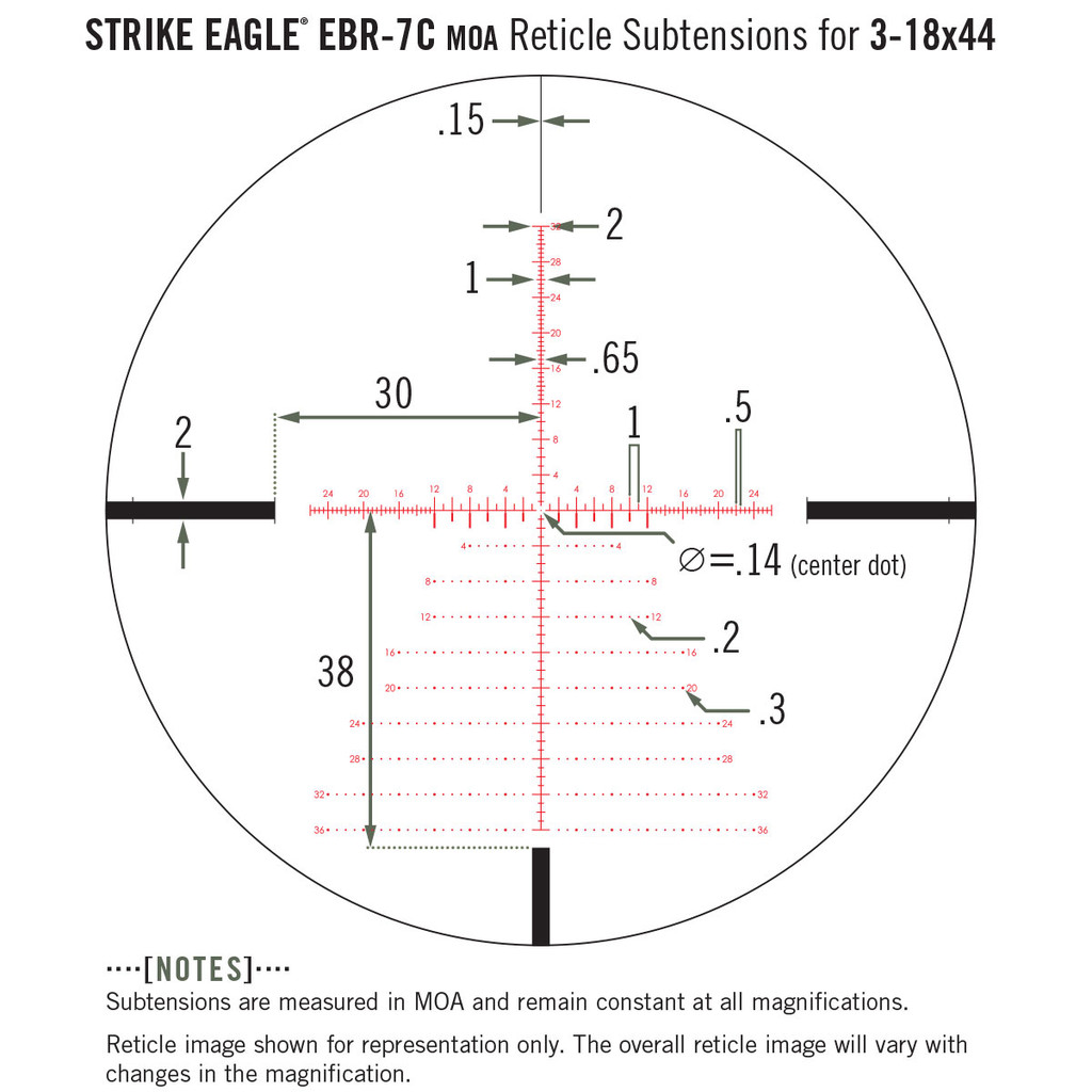 VORTEX STRIKE EAGLE 3-18X44 FFP EBR-7C MOA