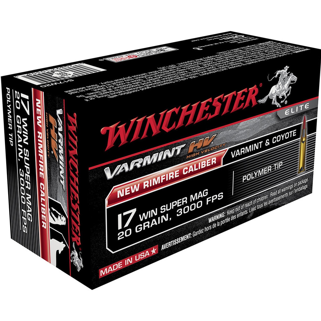 WINCHESTER 17 WIN SUPER MAG 20 GR VARMINT HV