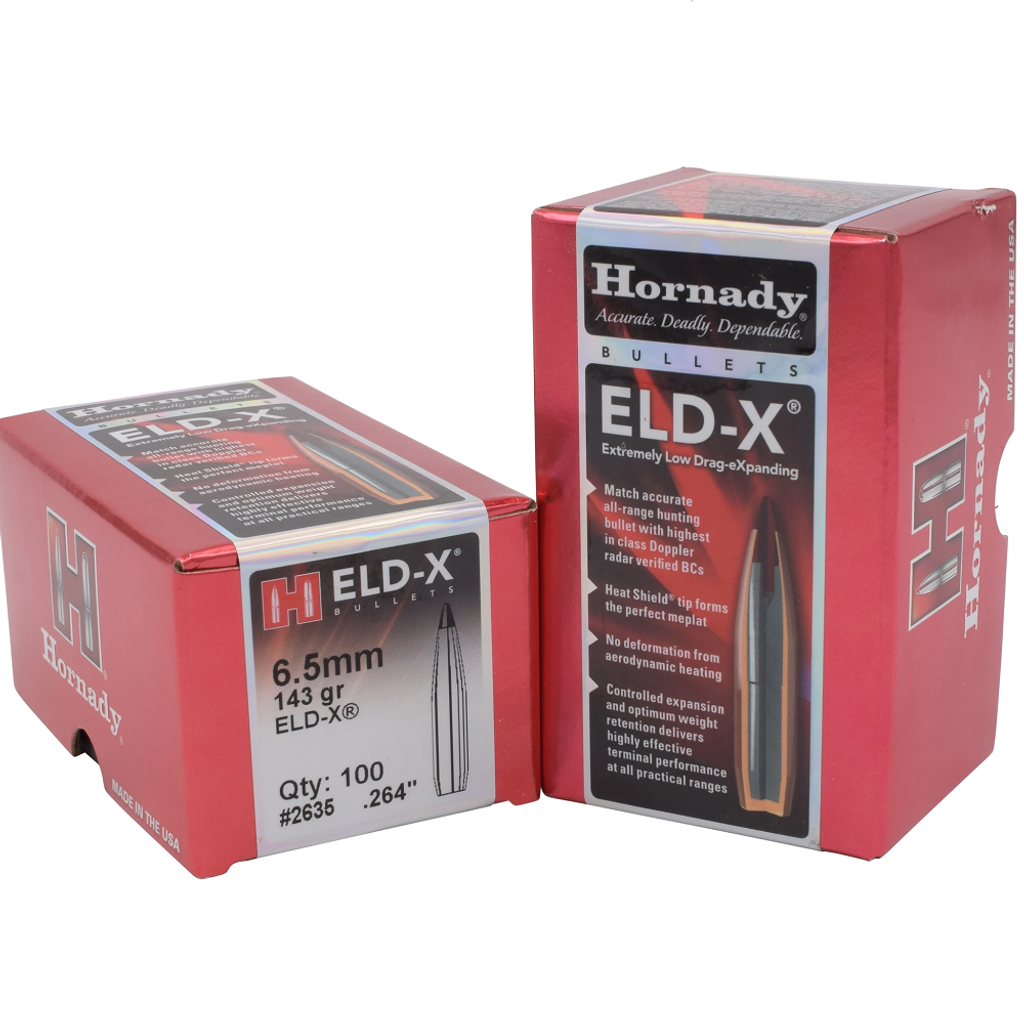 HORNADY 6.5 MM .264 143GR ELD-X BULLET | Heights Outdoors Winnipeg