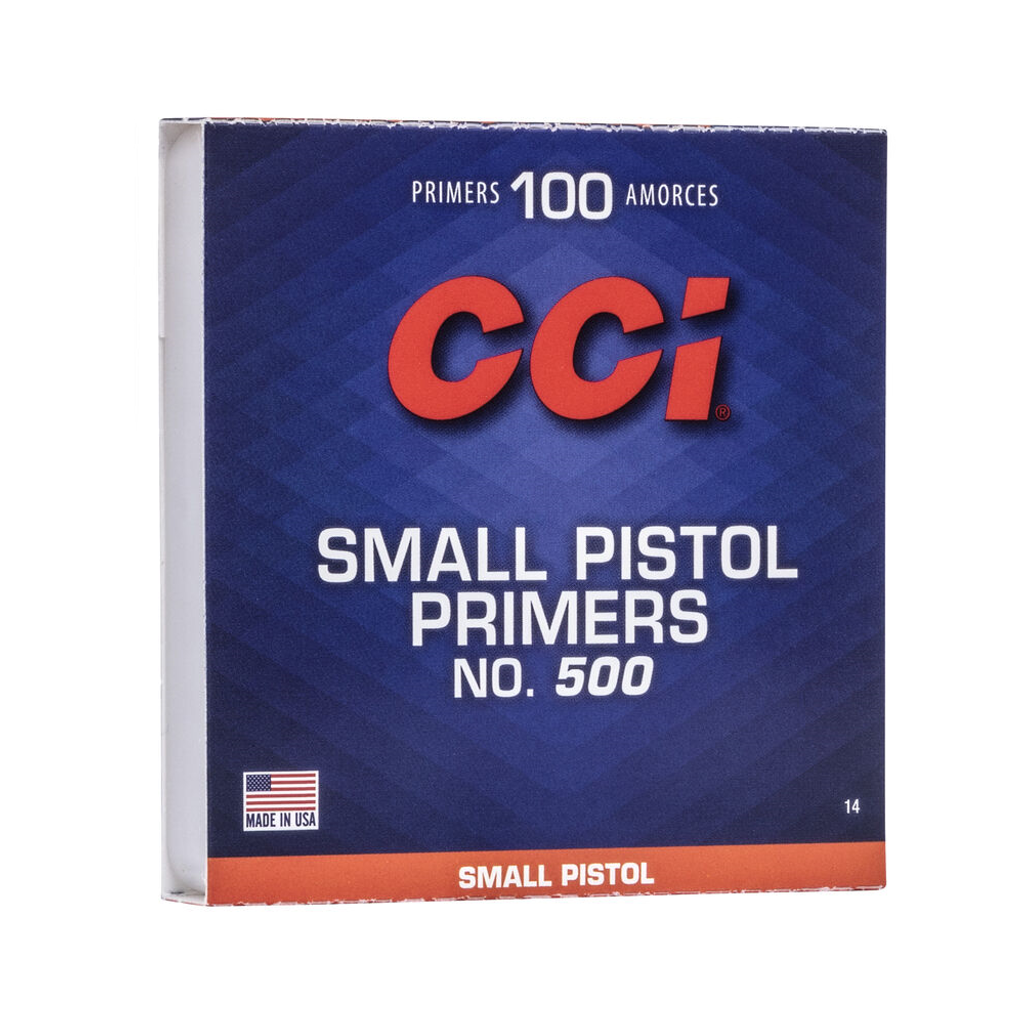 CCI NO. 500 SMALL PISTOL PRIMERS  100