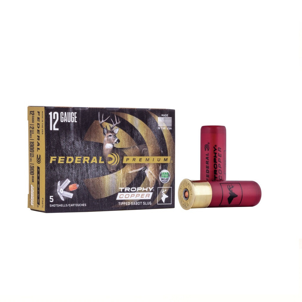 FEDERAL 12GA 2 3/4 300GR TROPHY COPPER SABOT SLUG