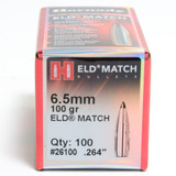 HORNADY 100GR 6.5 ELD MATCH BULLETS 100