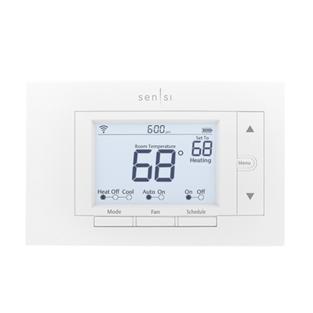 Sensi thermostat set on 68 degree heating