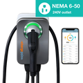 ChargePoint Home Flex, NEMA 6-50 Plug with app on phone