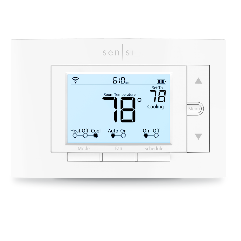 Sensi thermostat set on 78 degree cooling