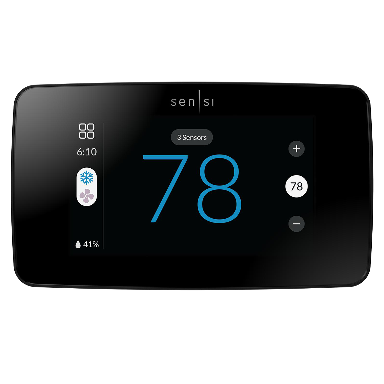 Black Sensi Thermostat Touch 2 front
