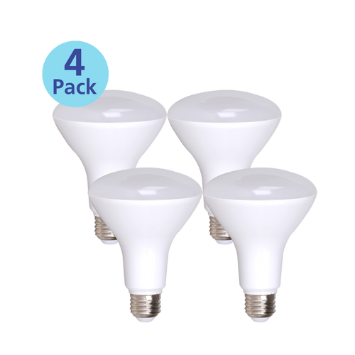4-Pack Dimmable BR30 Flood LED, 11W (75W equiv), 2700K