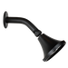 Black Earth Fixed mount showerhead side view on shower arm