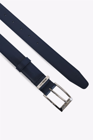 Men's dark blue leather belt 7600137-5