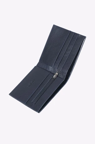Men's dark blue leather wallet 7512102-5