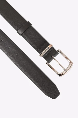 Men's black leather belt 7612701-5