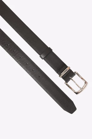 Men's black leather belt 7612701-5