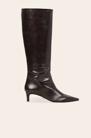 Brown leather boots 2600R102-6
