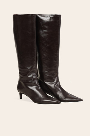 Brown leather boots 2600R102-6