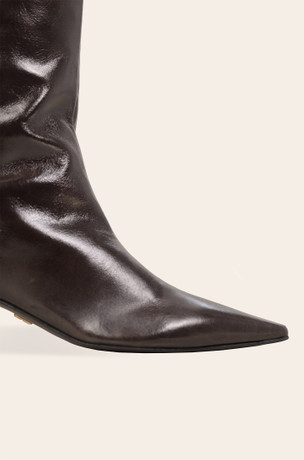 Brown leather boots 2600R102-6