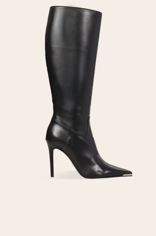Black leather boots 2600R101-6