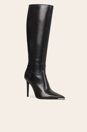 Black leather boots 2600R101-6