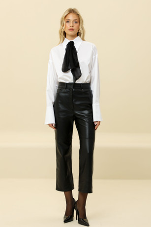 Black leather trousers 8627801-6