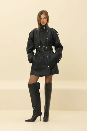 Black leather jacket 8308401-6