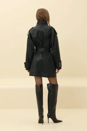 Black leather jacket 8308401-6