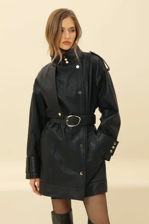 Black leather jacket 8308401-6