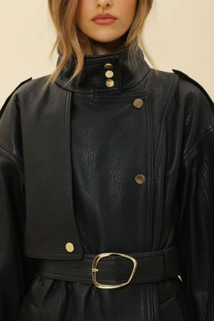 Black leather jacket 8308401-6