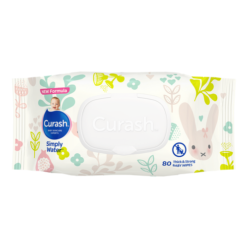 Curash Simply Water Limited Edition Nursery Designs Bunny Baby Wipes 80s Curash Simply Water Limited Edition Nursery Designs Bunny Baby Wipes 80s