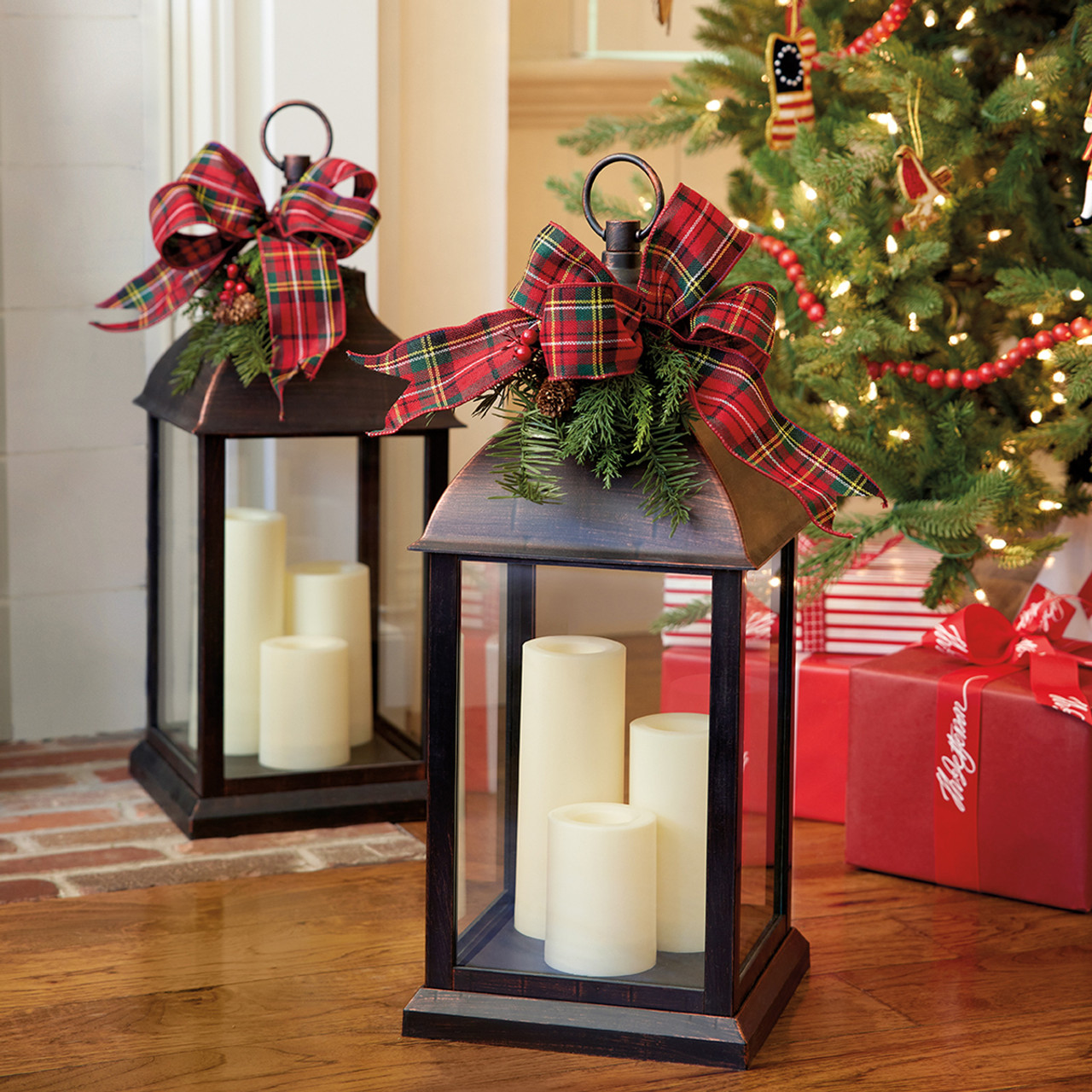 Tri-Candle Christmas Lantern - Monticello Shop