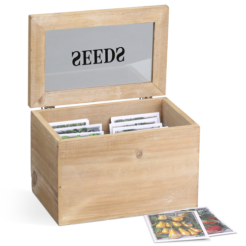 Personalised Gardener's Seed Box, Engraved Seed Packet Storage