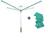 Leifheit Linomatic 600 Deluxe Outdoor Rotary Clothes Airer Plus 60M Cover